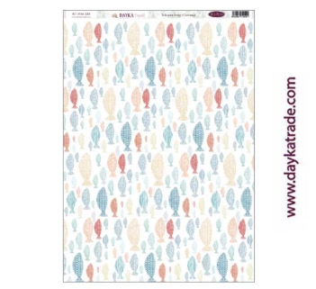 Tissu DTXM-2069 Message dans une bouteille Dayka 33x70cm