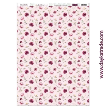 Tkanina DTXM-2082 Dayka Rose Kwiaty Tło Wzór 33x70cm