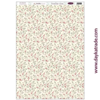 Tela DTXM-2114 Fondo Rojo Adorada Navidad Dayka 32x70cm