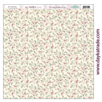Tela DTXS-1099 Fondo Rojo Adorada Navidad Dayka 31x31cm