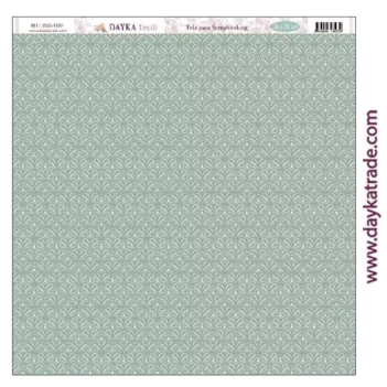 Tela DTXS-1101 Fondo Victoriano Verde Adorada Navidad Dayka 31x31cm