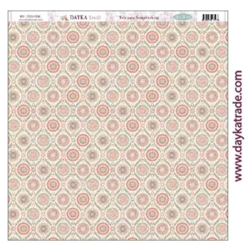 Tela DTXS-1105 Fondo Flores Verde Adorada Navidad Dayka 31x31cm