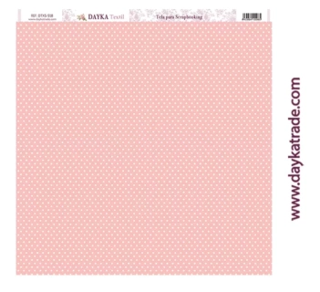 Dayka Dotted Fabric on Salmon Background 30x30cm DTXS-918

