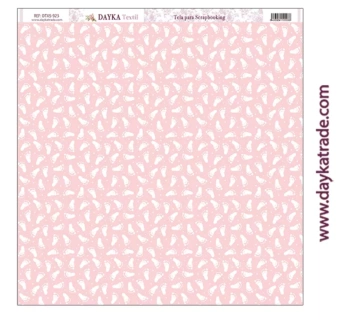 Tela para Decoración Huellas bebé rosa Dayka 30X30cm