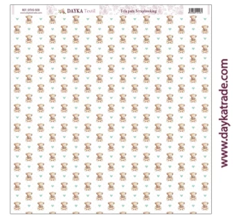 Blauwe Beren Decoratiestof Dayka 30X30cm