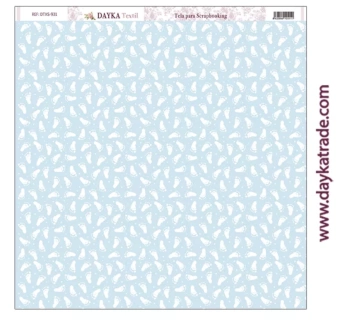 Dayka Fabric Blue Baby Footprints 30x30cm DTXS-931