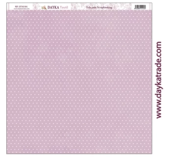 Tela para Decoración Lunares lila Dayka 30x30cm