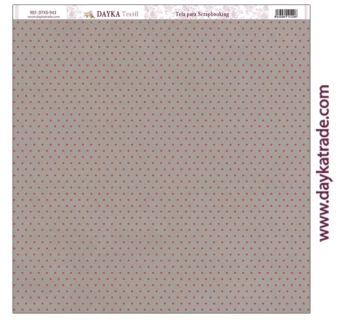 Tecido para decoração de bolinhas em marrom Dayka 30x30cm