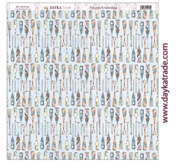 Tela para Decoración Remos y bates Dayka 30x30cm