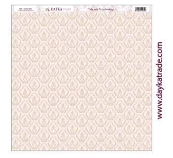 Dayka Hoy Es Mi Día Niña Stof DTXS-996 Roze en Beige Achtergrond 30x30cm