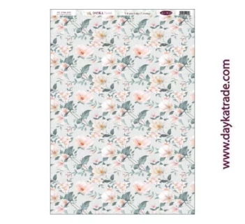 Tela DTXM-2020 Patrón Fondo Flores Dayka 33x70cm