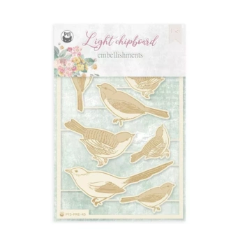 Die-Cuts Light Chipboard pájaros Precious P13