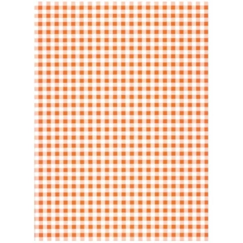 Papel para Decoupage Vichy Naranja Décopatch 30x40cm
