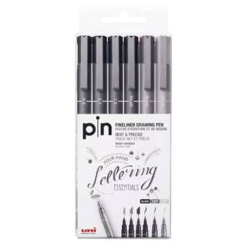 Set 6 kalibrierte Marker Schriftzug Posca