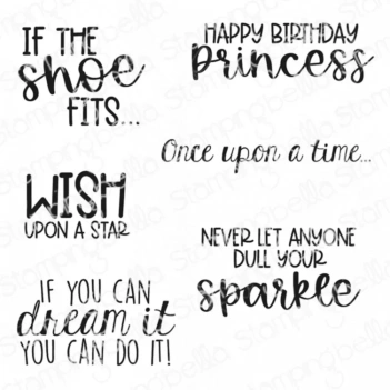 Stamping Bella Gummistempel Princess Sentiment Set 