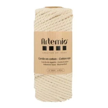 Cordón de Algodón Crema Artemio 65m


