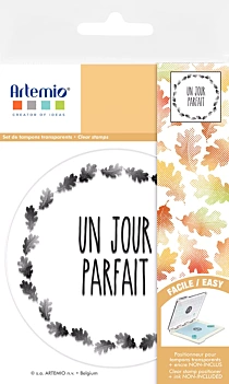 Acryl Stempel Eiken Bladeren Crown Fall In Love Artemio