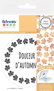Artemio Fall In Love Acrylstempel Krans Esdoornblad