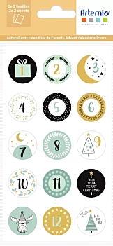 Stickers Redondos Calendario de Adviento Imagine Xmas Artemio