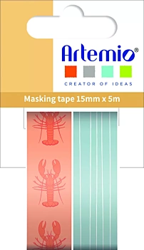Set van 2 Washi Tape Lobster Corail Artemio