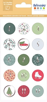 Stickers Advent Calendar Square Christmas Time Artemio