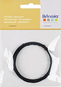 Artemio Fil métallique noir 0,5mm