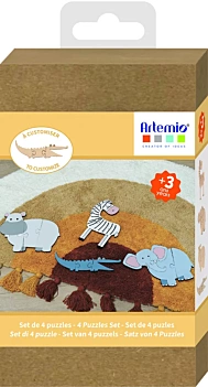 Set van 4 houten puzzels Safari Artemio