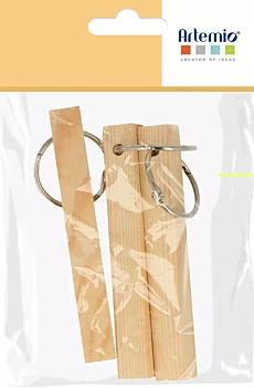 Set de 3 Llaveros de Madera Cilindro Artemio