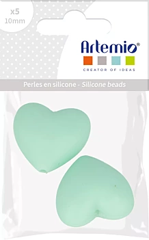 Perline in silicone Blue Heart My little Baby Artemio