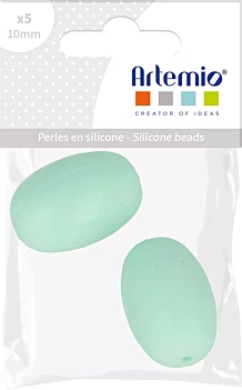 Siliconen kralen Olijfblauw My little Baby Artemio

