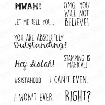 Emily's Sentiment rubberen stempelset Stamping Bella