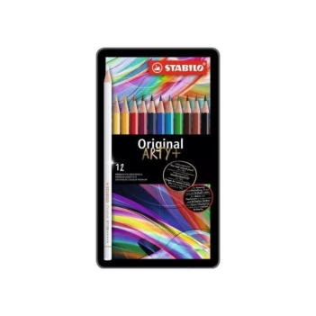 Etui métal 12 crayons de couleur Arty Original Stabilo
