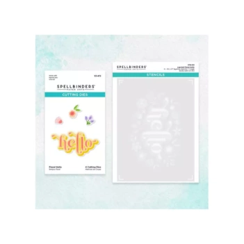 Stanze + Schablone Floral Hello Spellbinders