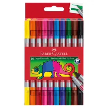 10er-Set Grip-Marker mit zwei Spitzen von Faber-Castell (Basis-Set)