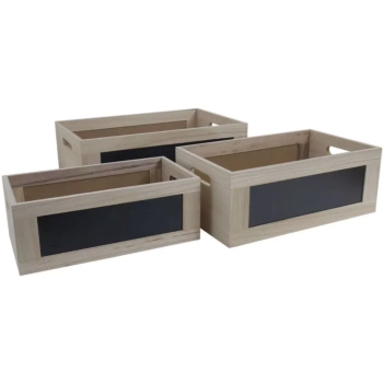 Set mit 3 Decoman-Holzkisten