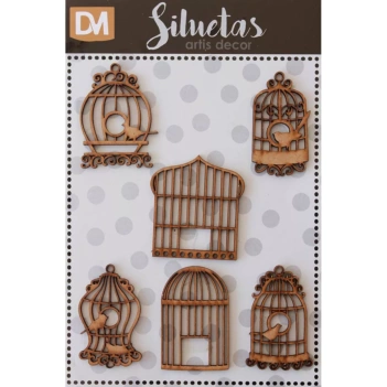 Set 6 Siluetas DM Jaulas Artis Decor