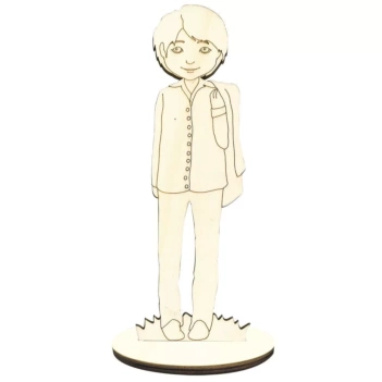 Wooden silhouette, includes one piece.