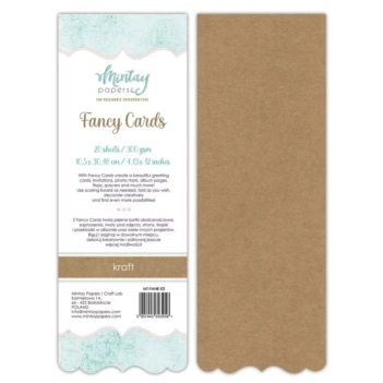 Mintay Scalloped Fantasy Kartenset Kraft 10x30cm