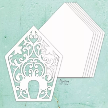 Die-Cuts Chipboard Álbum Base Birdhouse Mintay