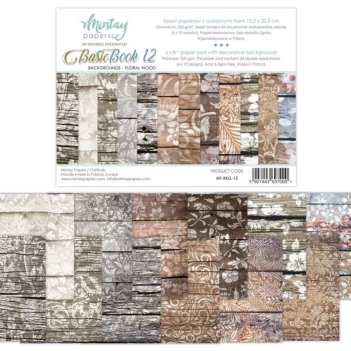 Mintay Basis Boek Floral Wood Papierblok 15x20cm