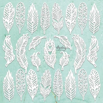 Mintay Lavender Farm Chipboard Die-CutsFeathers