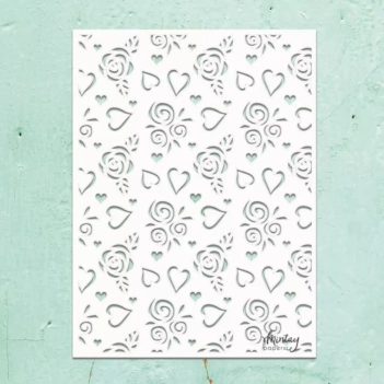 Mintay Stencilsjabloon Kreativa Hearts & Roses 15x20cm