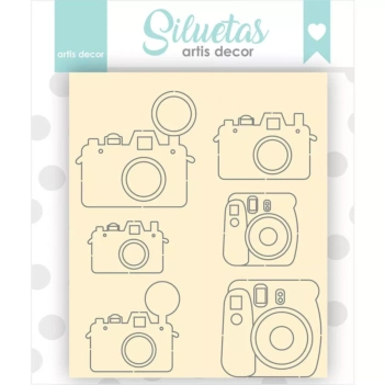 Płyta wiórowa 6 aparatów fotograficznych Artis Decor 13x13cm