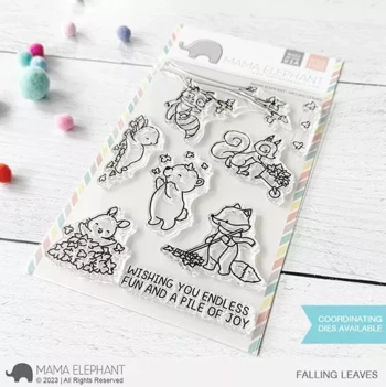 Set de sellos transparentes Falling Leaves Mama Elephant