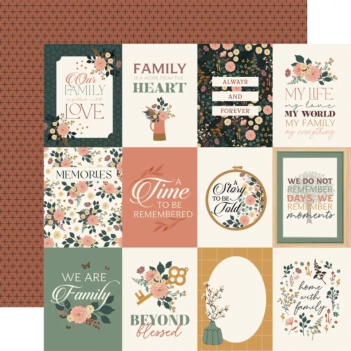 Echo Park Family Papier 3"x4" Journaling Cards 30x30cm