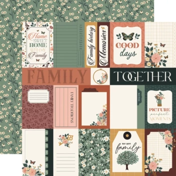 Papel Multi Journaling Cards Family Echo Park 30x30cm