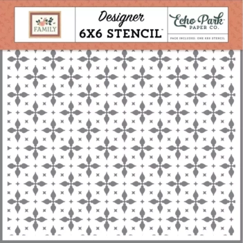Stencil Geometric Flower Family Echo Park