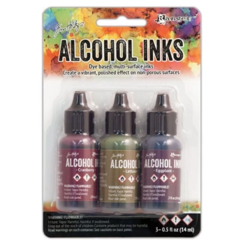 Set de tintas Alcohol Metallic Mixatives Rose gold y Gunmetal Tim Holtz