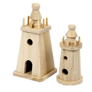Set 2 Faros de Madera Creativ Company