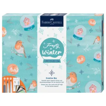 Set 10 piezas dibujo y accesorios Frosty Winter Creative Box Faber-Castell